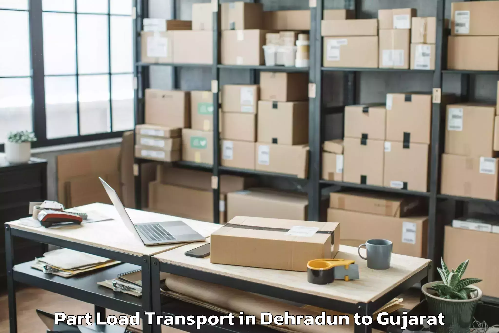 Get Dehradun to Santrampur Part Load Transport